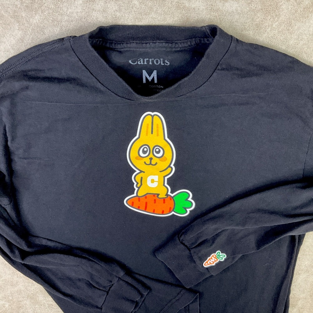 Carrots By Anwar Shirt Bunny‎ Graphic Tee Long Sleeve Crewneck Logo Men Sz M